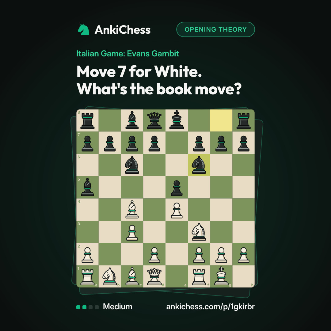 Move 7 for White. What's the book move?