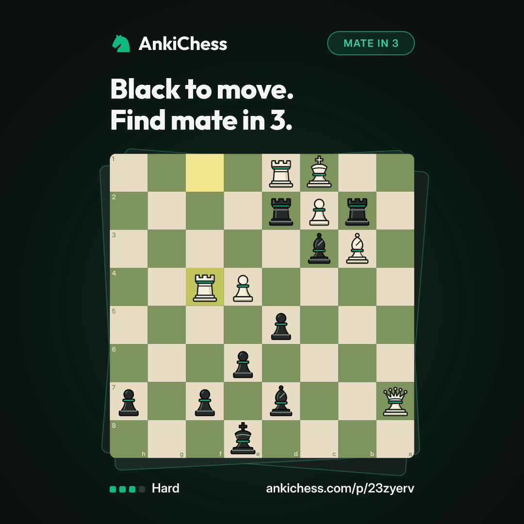Black to move. Find mate in 3.